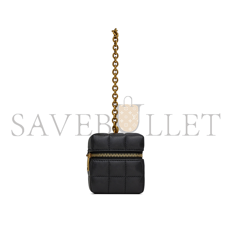 YSL CASSANDRE MATELASSÉ CARRÉ MINI CUBE ON CHAIN IN LAMBSKIN 773592AABVP1000 (8*6.5*6.5cm) YSL CASSANDRE MATELASSÉ CARRÉ MINI CUBE ON CHAIN IN LAMBSKIN 773592AABVP1000 (8*6.5*6.5cm)